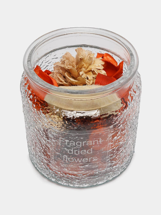 English: Decorative Dried Flowers Jar