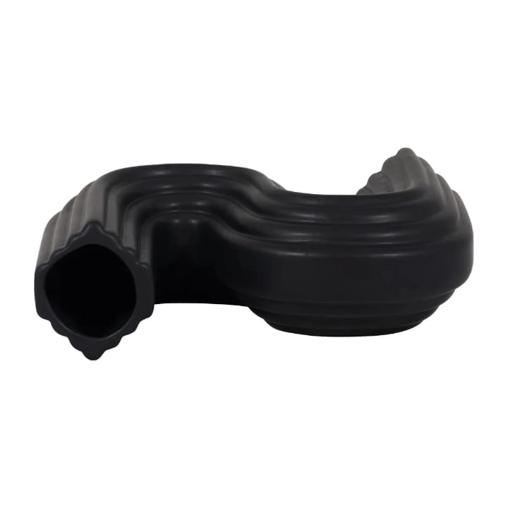 Modern Curved Black Ceramic Vase PACK OF 2
