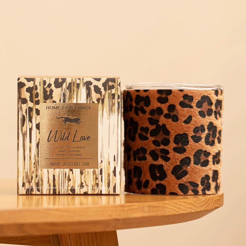 Wild Love Soy Candle – Leopard Print (pack of 2)