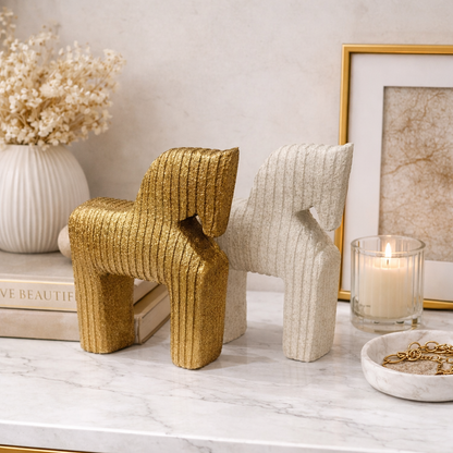Modern Horse Figurine with a Luxe Touch