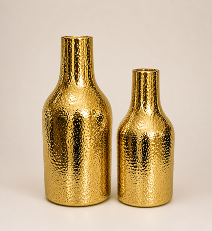 Luxury Metallic Vase Set of 2