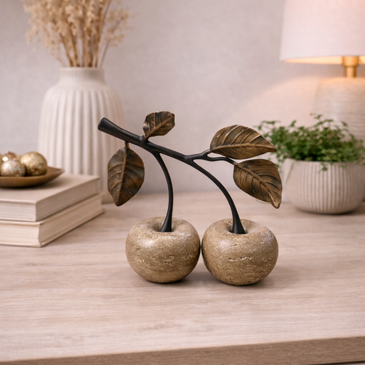 Marble Cherry Sculpture
