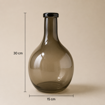 Elegant Smoky Glass Vase