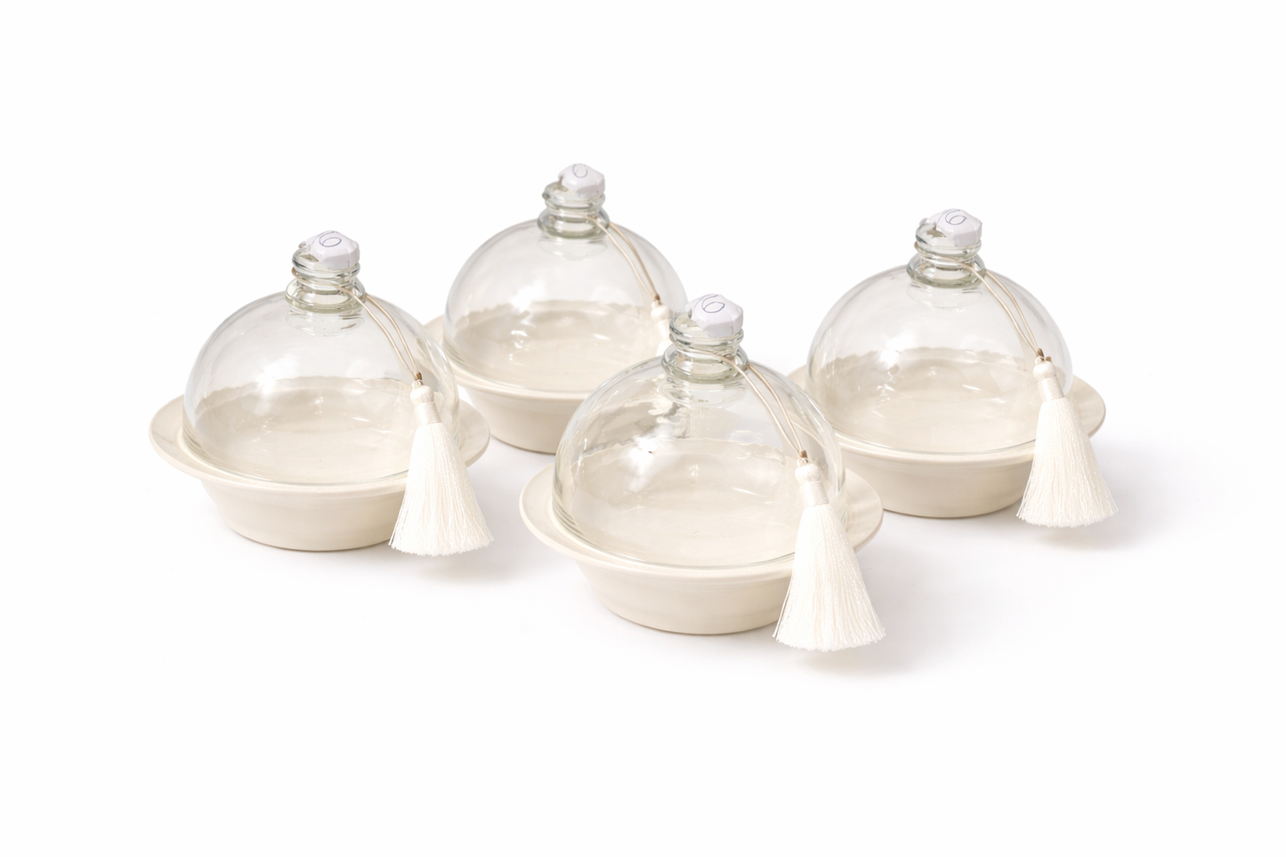 Glass Dome Serving Dish - set of 2