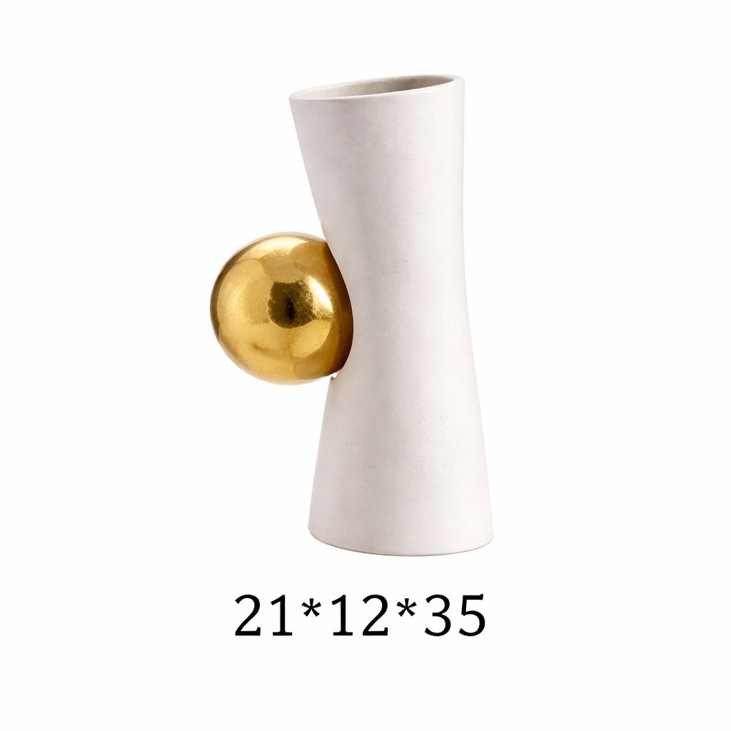 Decorative Vase with Gold Detail
