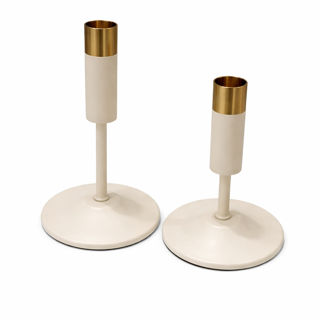 Elegant Gold Candle Holders - SET OF 2