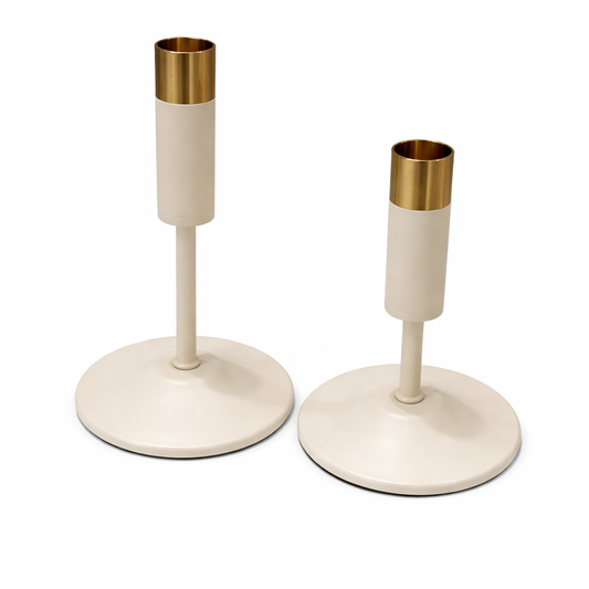Elegant Gold Candle Holders - SET OF 2