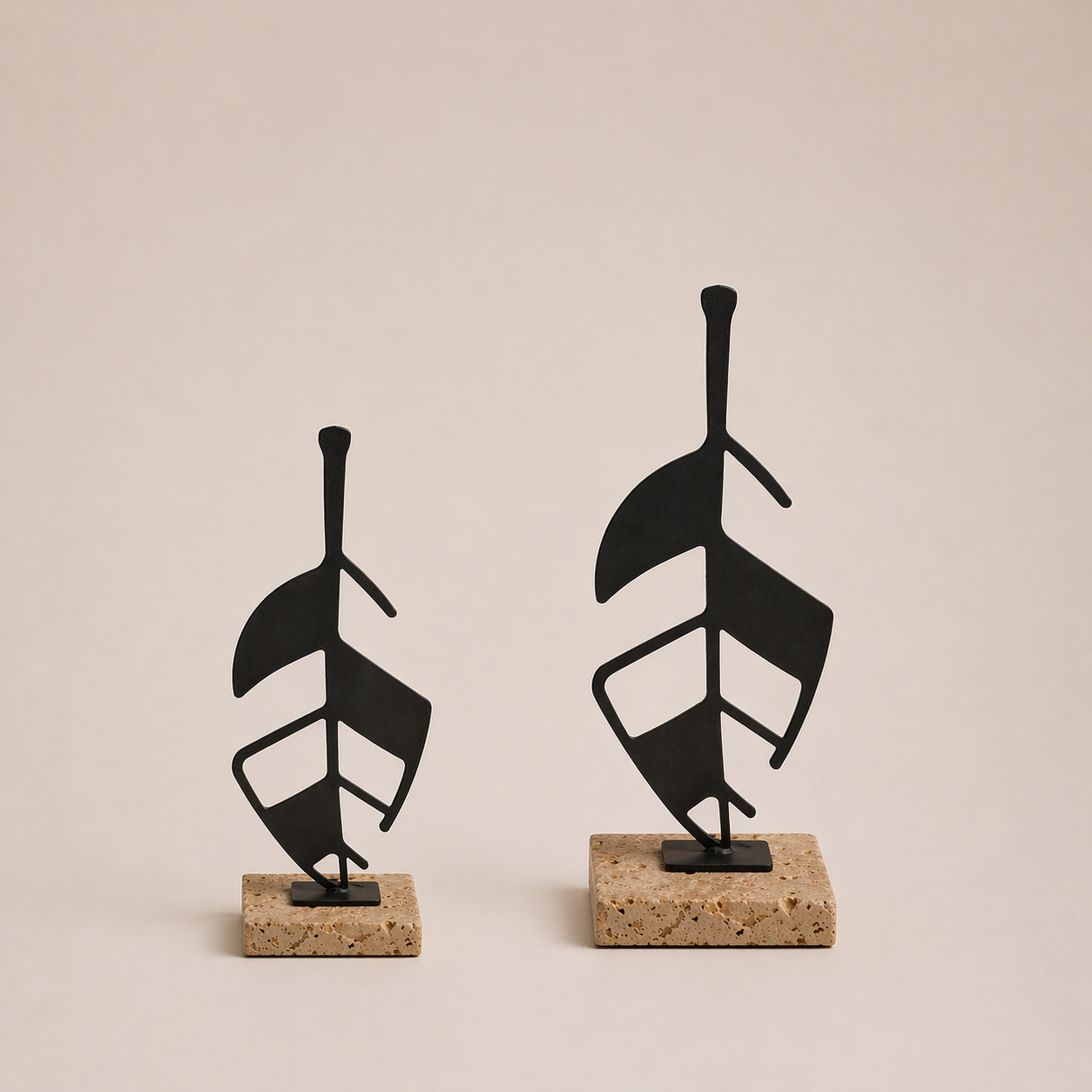 Modern Leaf Metal Décor - SET OF 2