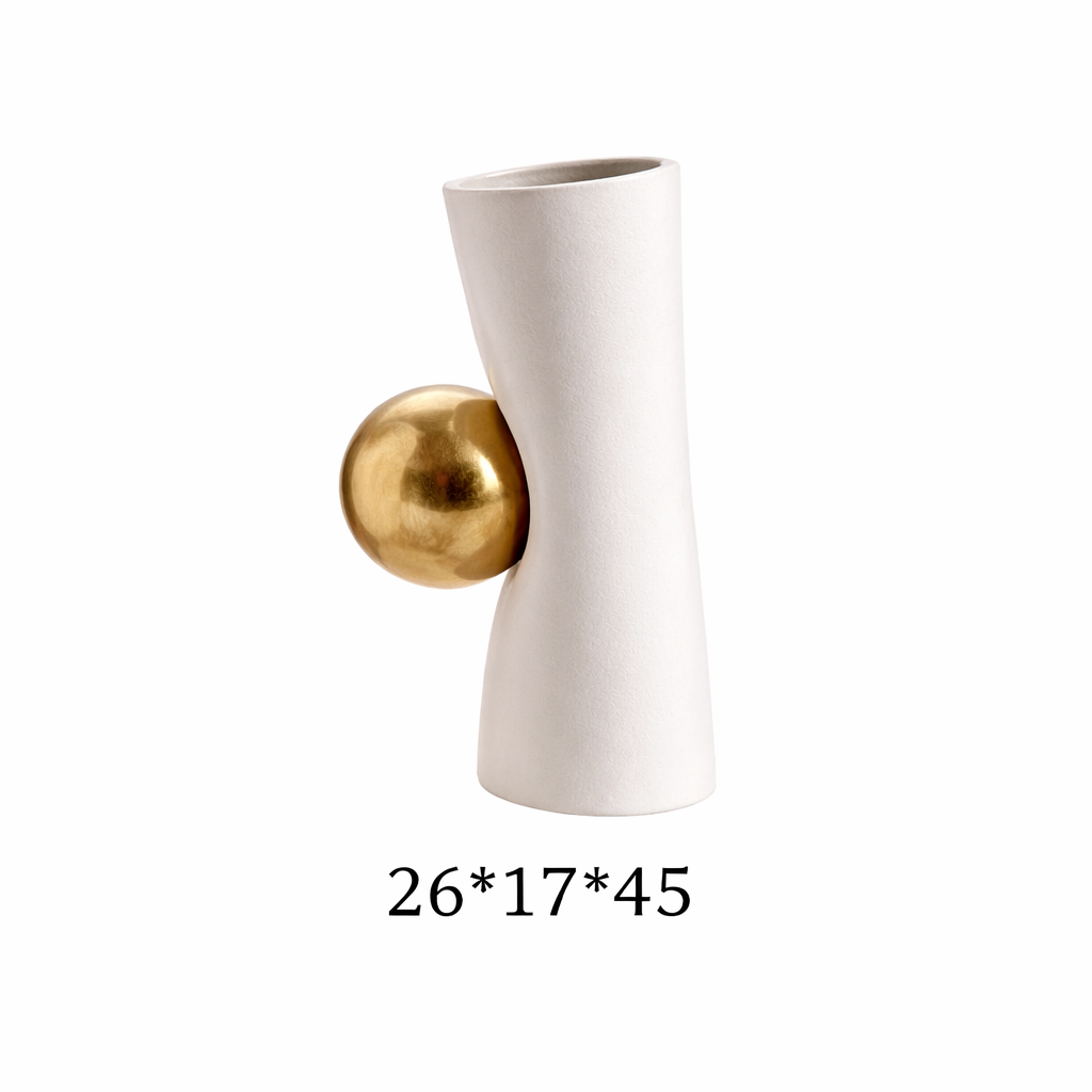 Decorative Vase with Gold Detail