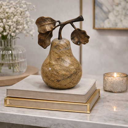 Marble Pear Sculpture