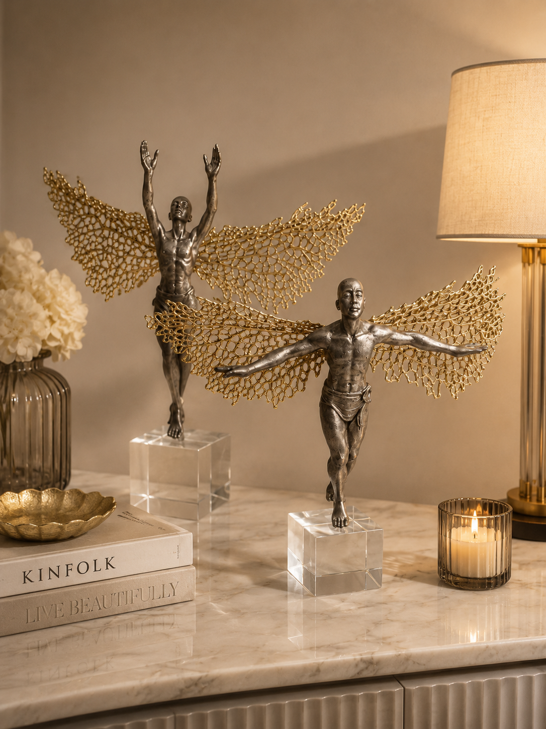 Golden Wing Sculptures