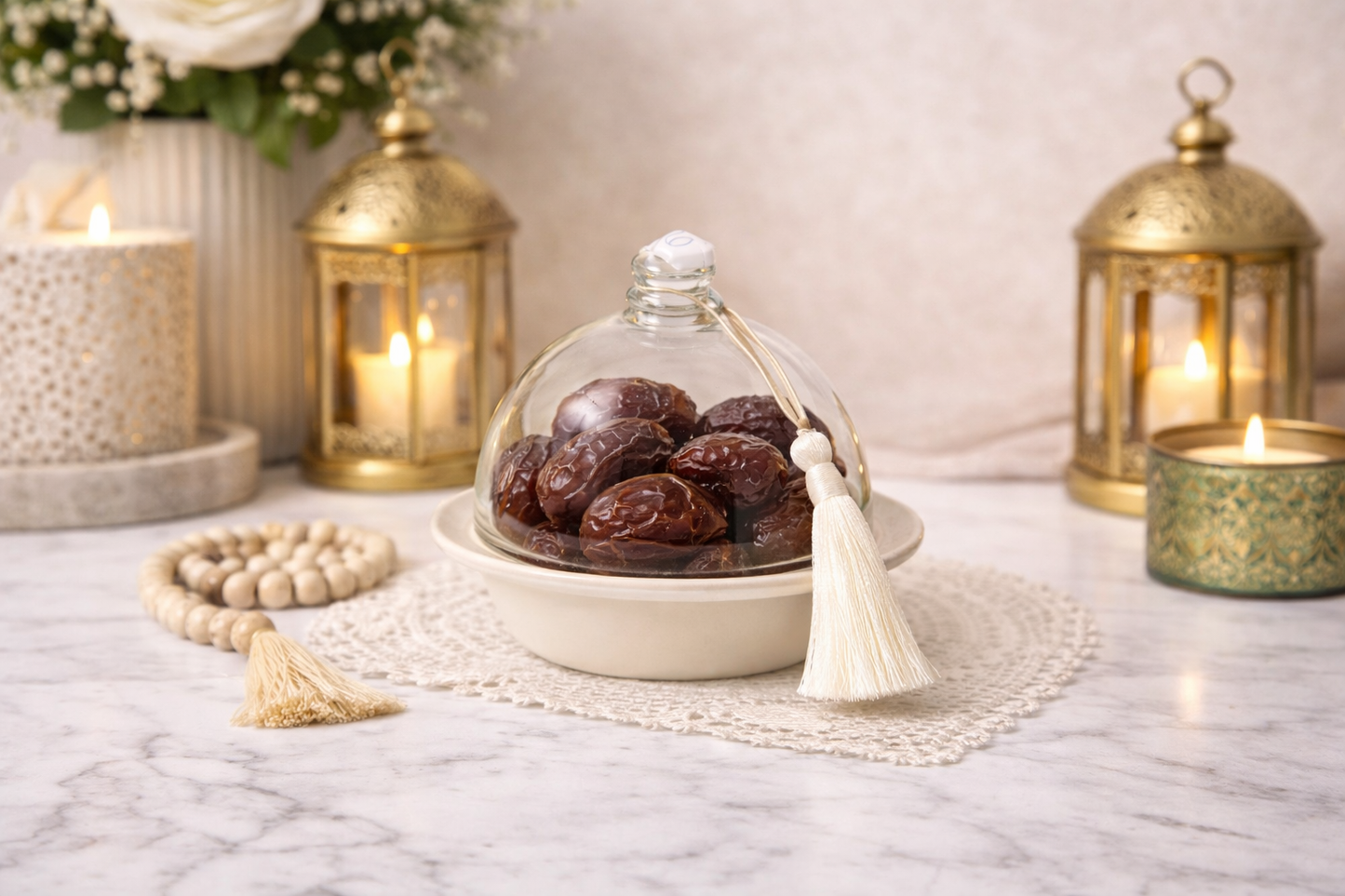 Glass Dome Serving Dish - set of 2