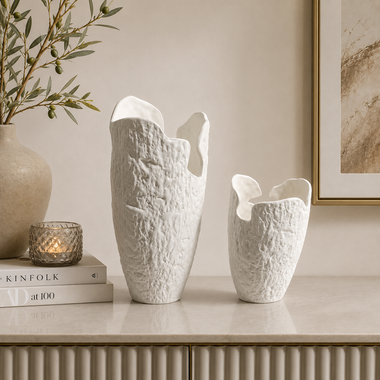Organic Ceramic Vase Set