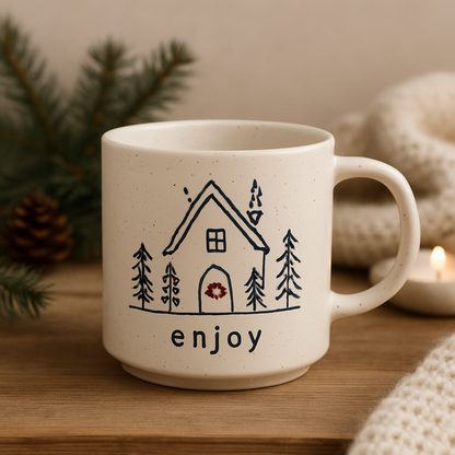 Cozy Winter Cottage Mug - pack of 2