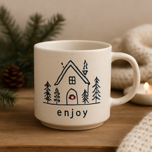 Cozy Winter Cottage Mug - pack of 2