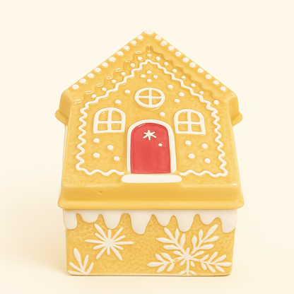 Ceramic Gingerbread House Jars with Lids - 30cm