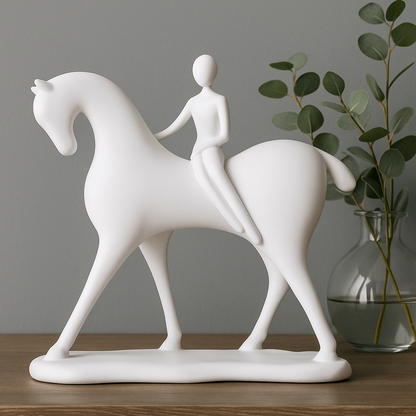 Abstract Horse Rider Statue