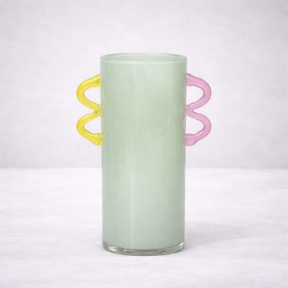 Modern Vase with Colorful Handles