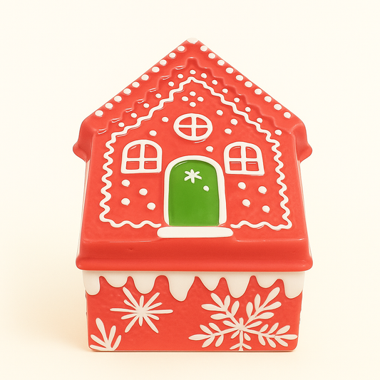 Ceramic Gingerbread House Jars with Lids - 30cm