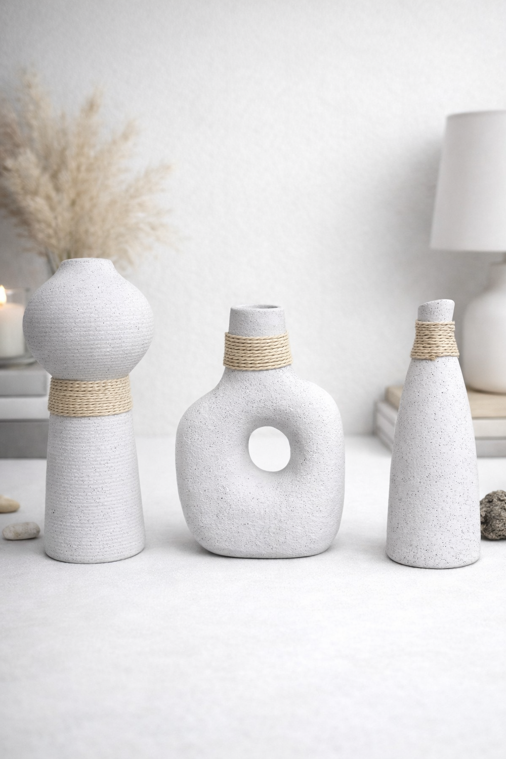 Modern Decorative Vase Set of 3 | Subtle Elegant Style