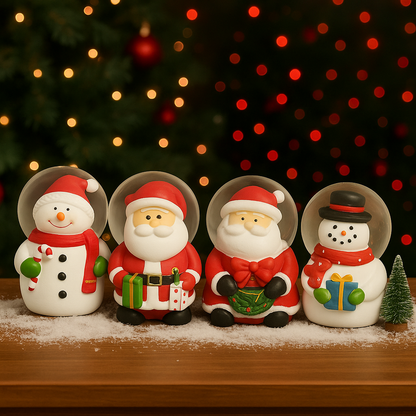 Festive Holiday Figurines - Pack Of 4