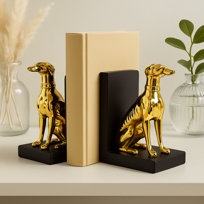 Golden Dog Bookends