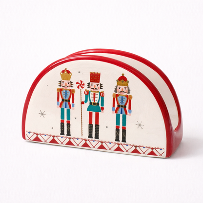 Christmas Napkin Holder with Nutcracker Design