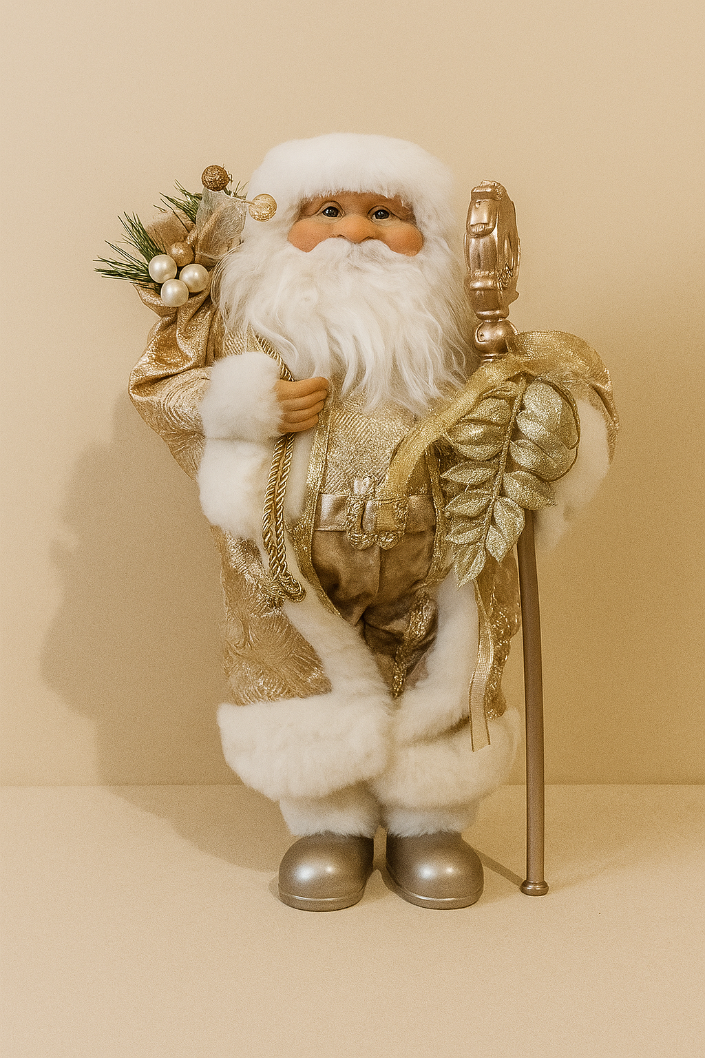 Festive Santa with Golden Details
