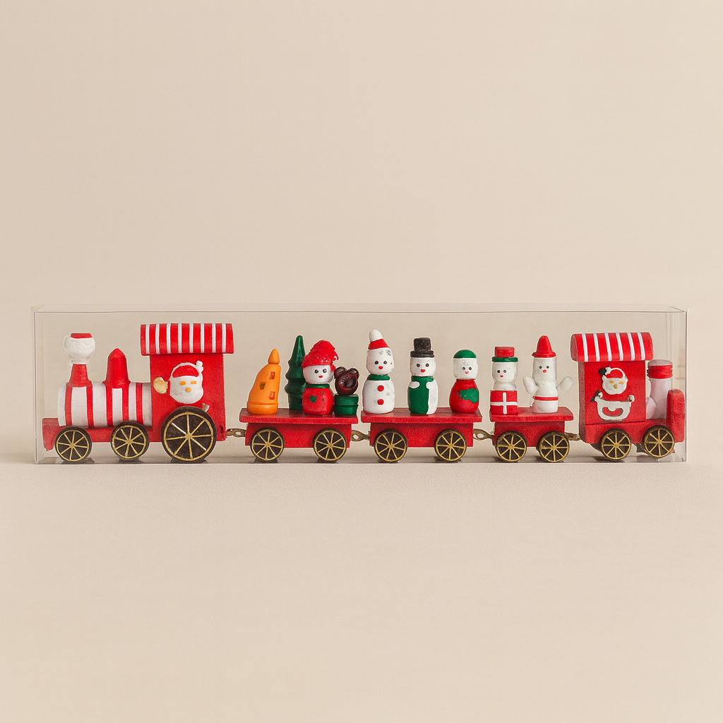 Wooden Christmas Decorative Train