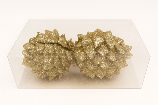 Decorative Gold Pine Cones - Pack Of 4