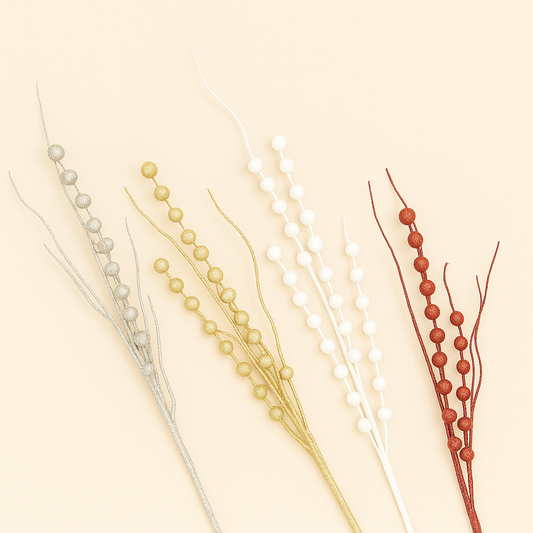 Sparkling Decorative Branches for the Holidays - Pack Of 3 Same Color