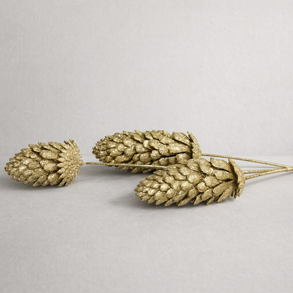 Elegant Glitter Cone Decorative Stem - Pack Of 2