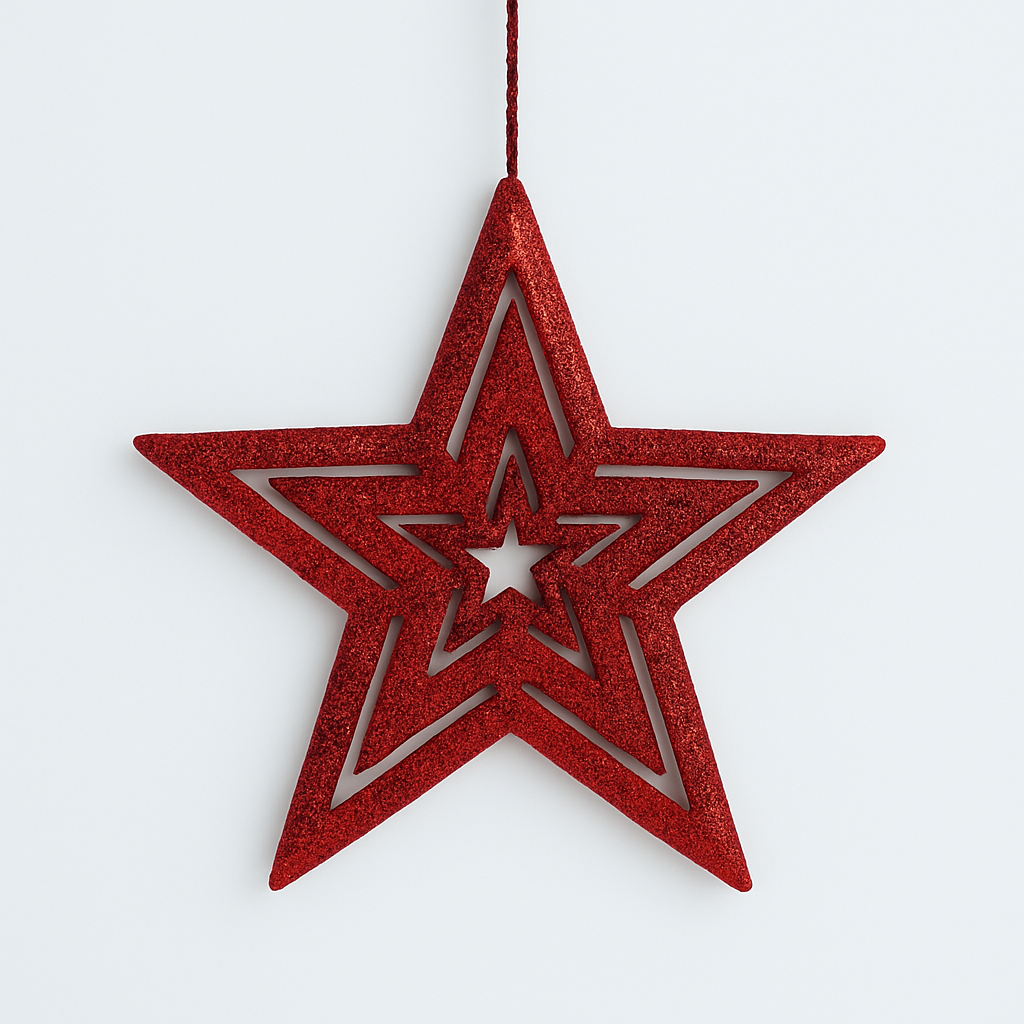 2 Christmas Star Packs ✨ One Red Pack & One Gold Pack – Each Pack Includes 3 Pieces