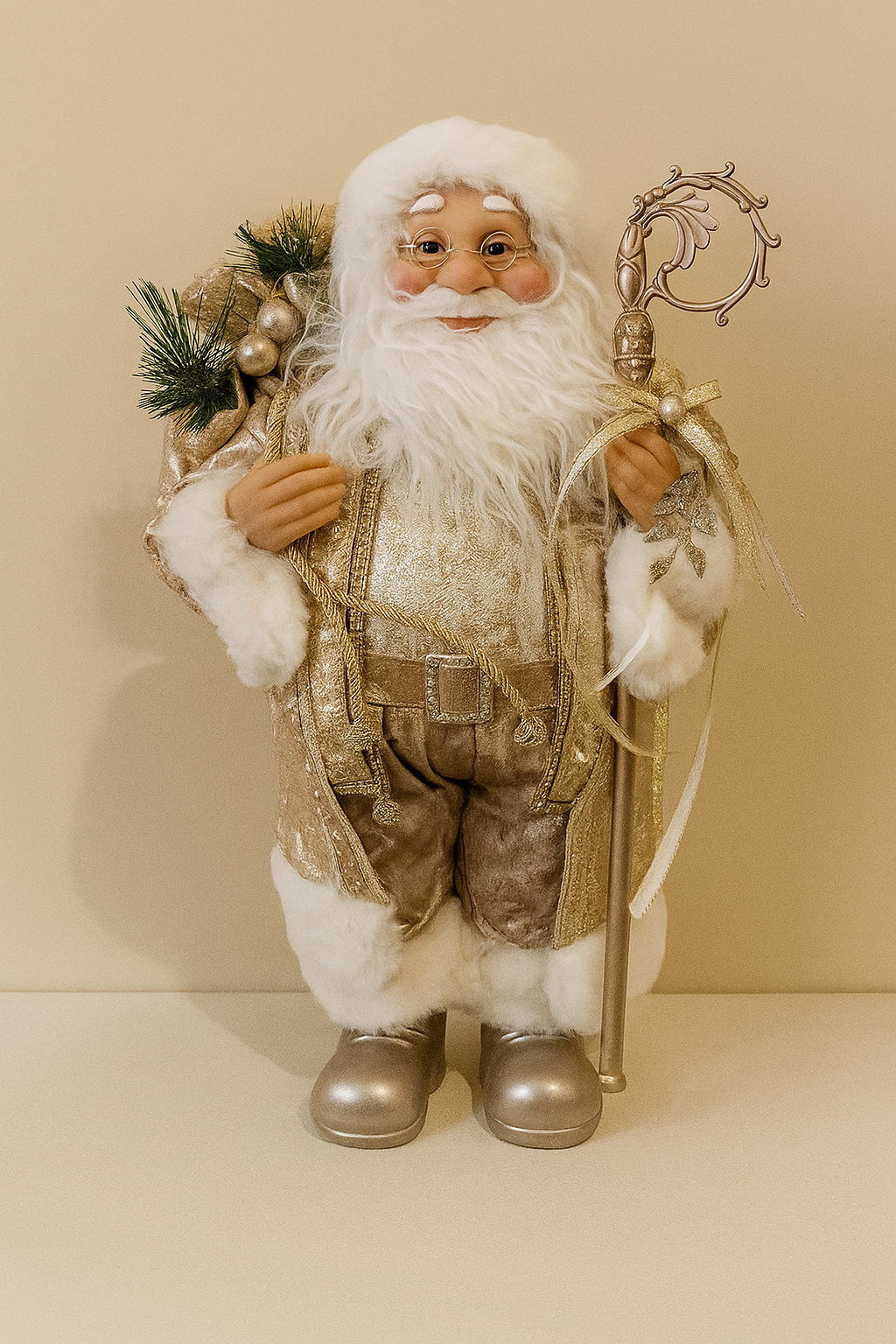 Festive Santa with Golden Details