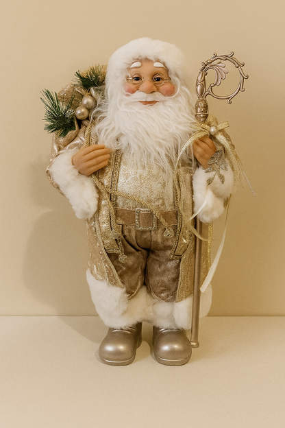 Festive Santa with Golden Details