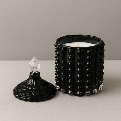 Luxury Black Crystal Candle