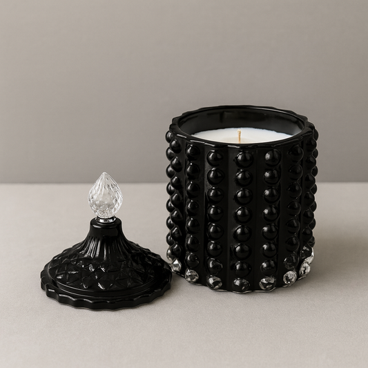 Luxury Black Crystal Candle