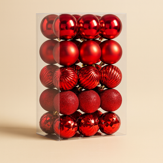 Red Christmas Ornament Balls
