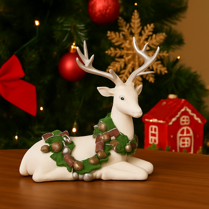 White Holiday Deer