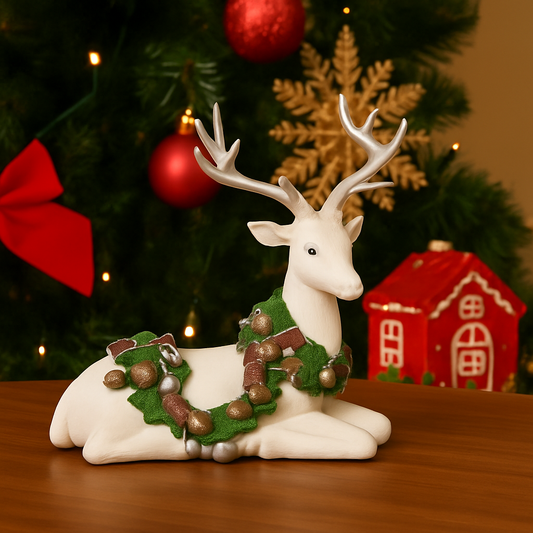 White Holiday Deer