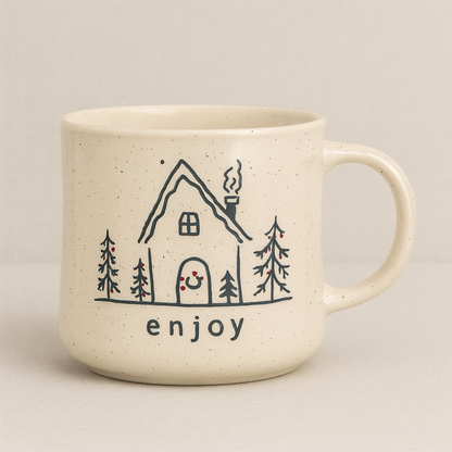 Cozy Winter Cottage Mug - pack of 2