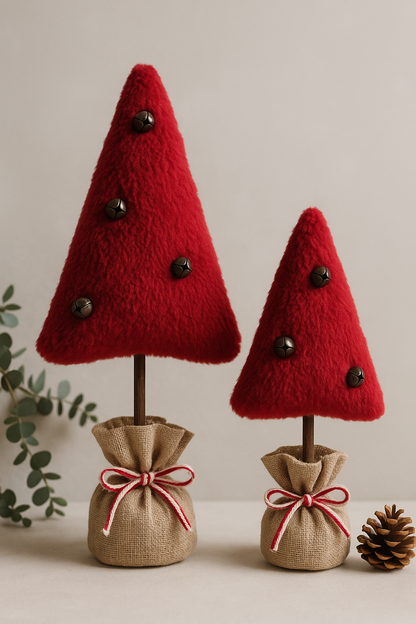 Soft Plush Christmas Trees Decor - set of 2