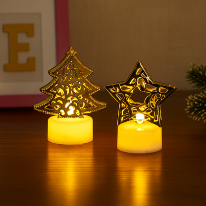 Festive LED Candle Decorations -pack of 12