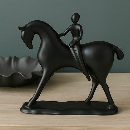 Abstract Horse Rider Statue