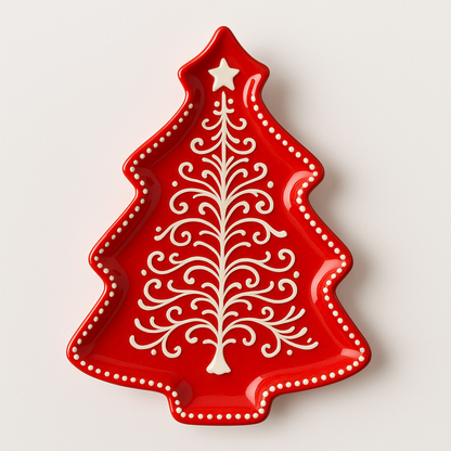 Festive Tree Ceramic Plates