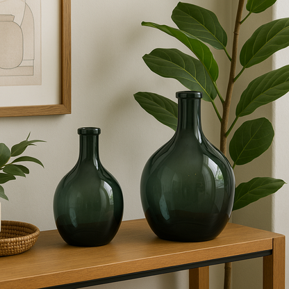 Dark Green Decorative Vases