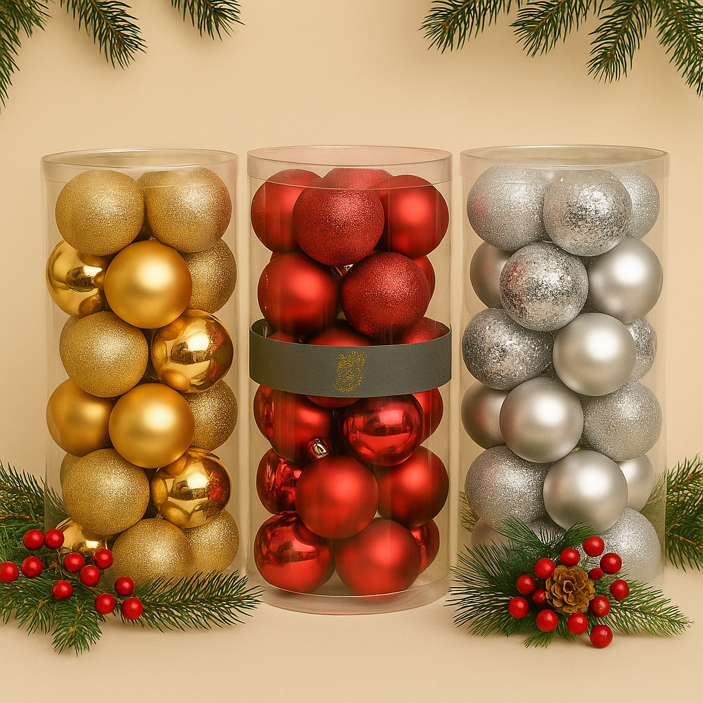 Christmas Ornament Set – 24 Festive Balls