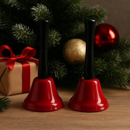 Classic Christmas Ringing Bell - set of 2