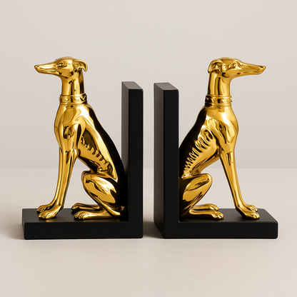 Golden Dog Bookends