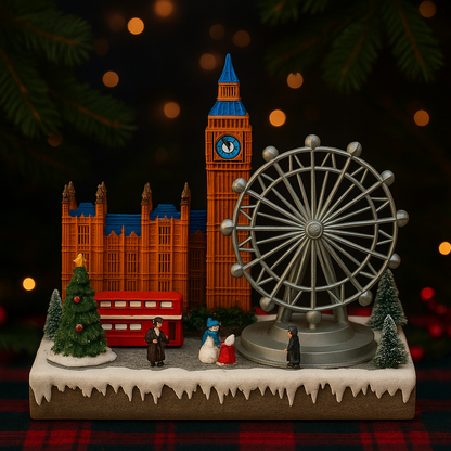 London Winter Christmas Miniature - Lighted With USB